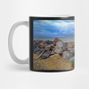 Rocks on the Norfolk coast Mug